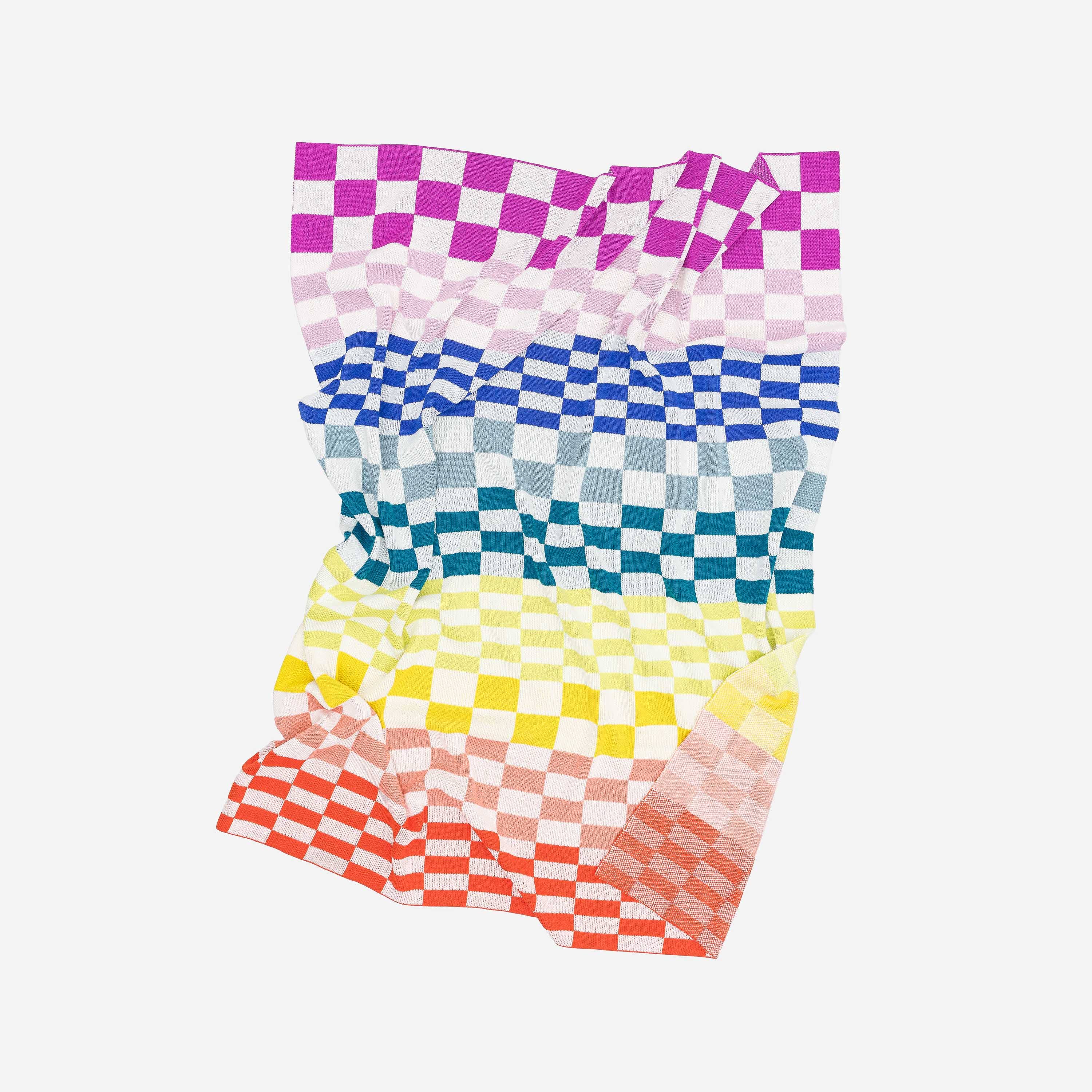 Mosaic Checkerboard Throw: Wine Red