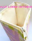 Sand-Proof Beach Pouch 12" | Soft zip pouch | Palm tree bag