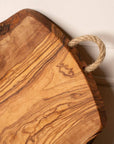 Italian Olivewood Charcuterie and Cheese Board - Rope Handle