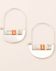 Good Karma Miyuki Crescent Hoop - Mist/Salmon/Silver