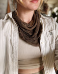 Limited chocolate Classic Print Plant Dyed Bandana-brown ink