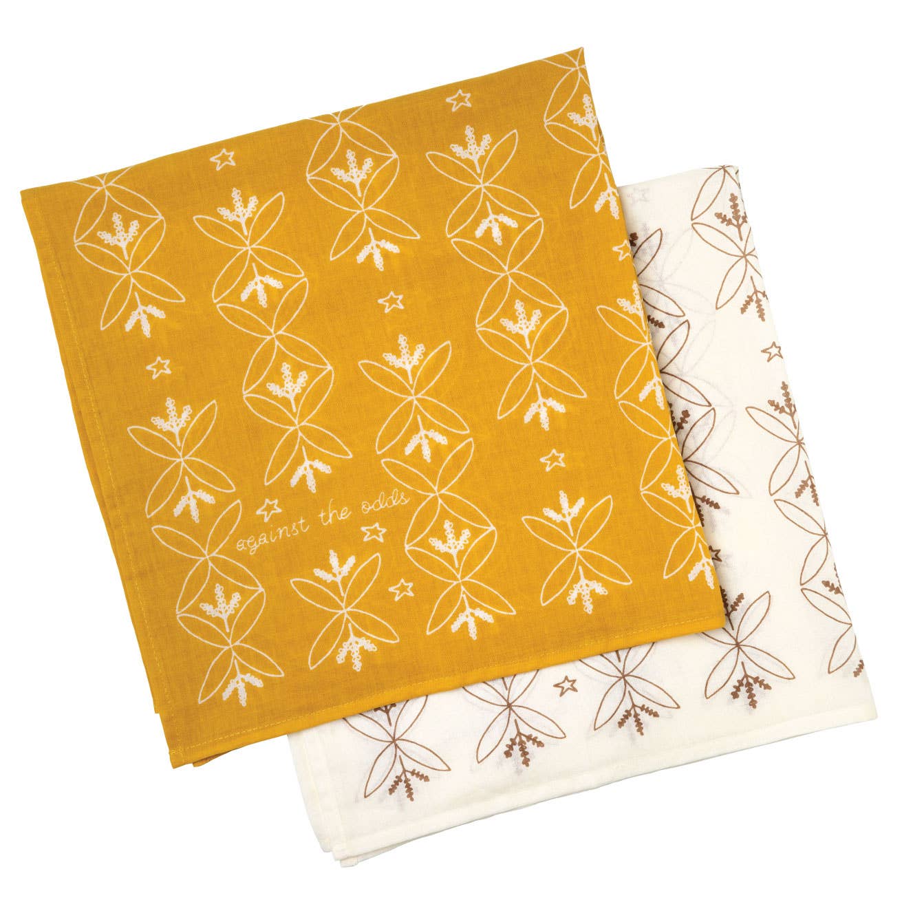 Cotton Voile Bandana “Against the Odds" - saffron - Scarf