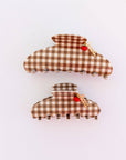 BROWN GINGHAM TOMATO CHARM CLAW