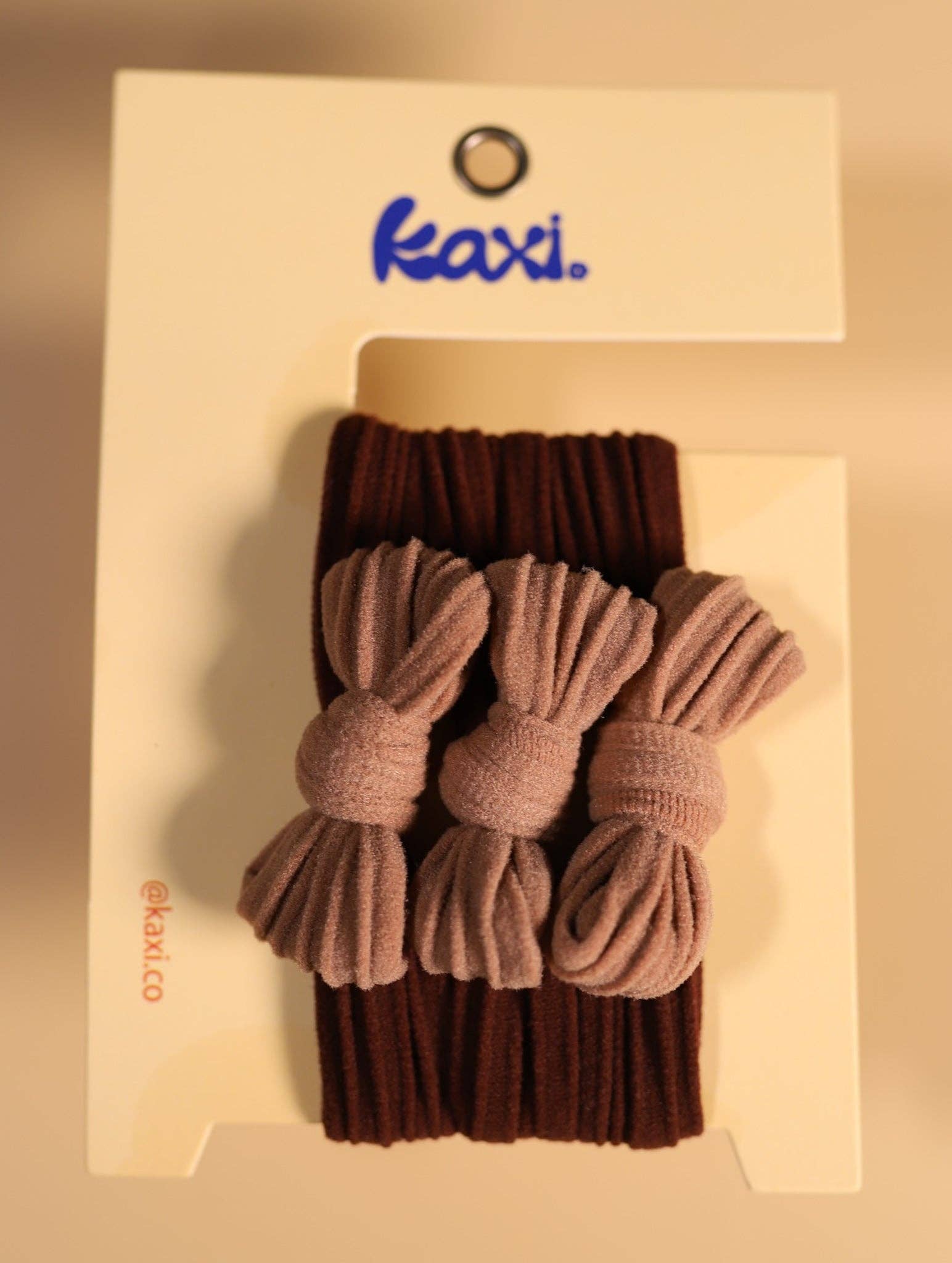 TWO TONED BOW SLICK BACK PONYTAILS (PACK OF 3)