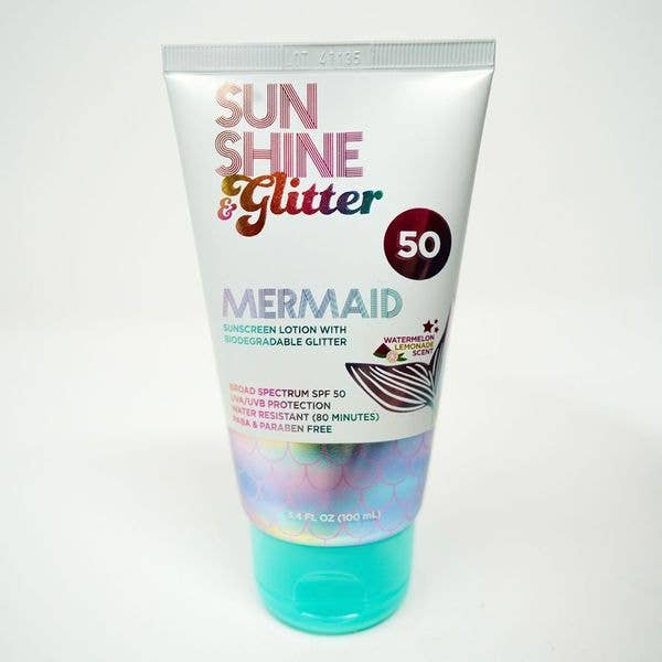 NEW! S&amp;G Mermaid Biodegradable Glitter SPF 50 TUBE