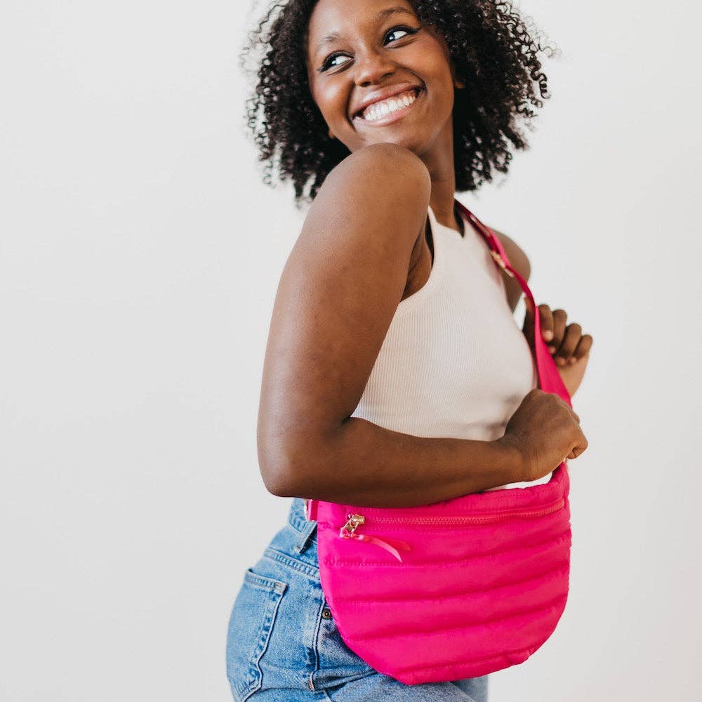 Jolie Puffer Black Bum Bag