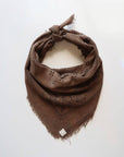 Limited chocolate Classic Print Plant Dyed Bandana-brown ink