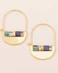 Good Karma Miyuki Crescent Hoop - Indigo/Gold
