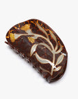 Artemisia Deep Claw - XL Large Hair Clip with Yellow Flowers