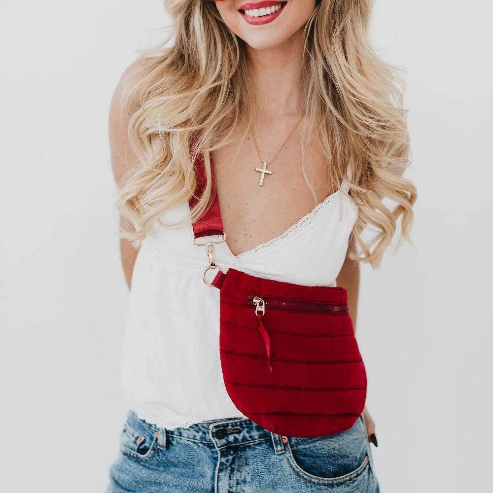 Jolie Puffer Black Bum Bag