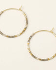 Chromacolor Miyuki Small Hoop - Pewter Multi/Gold