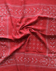 Poppy Red Classic Print Naturally Dyed Bandana (white)