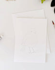 Birds paintable watercolor notecard set