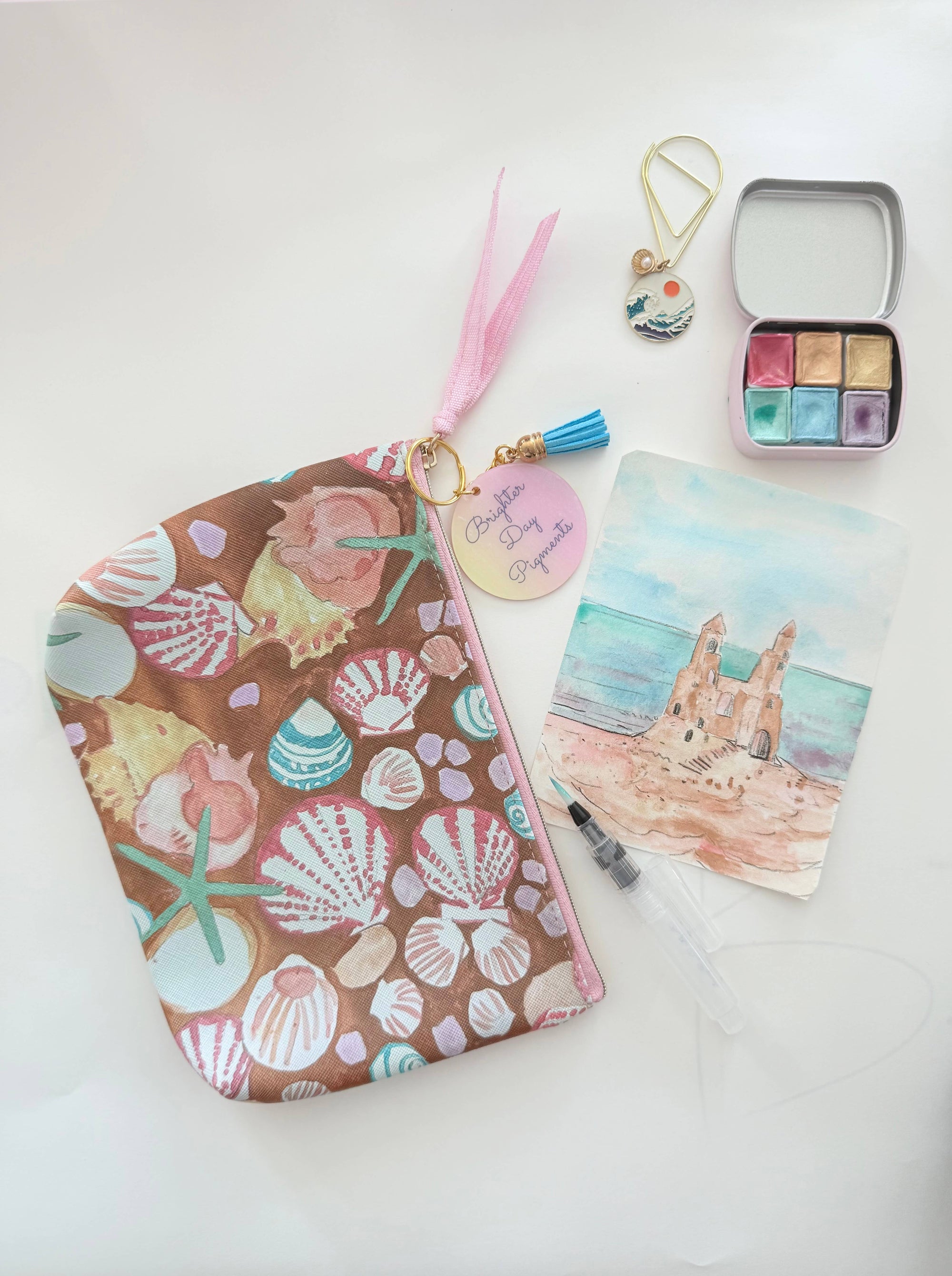 Shimmery Colors-Handmade Watercolor Postcard Painting Kit- Nancy Andruk Olson
