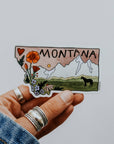 Pink Montana State Vinyl Sticker