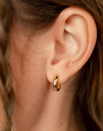 Charli Diamond & Gold Polka Dot Hoops