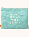 Meet me at the beach | 12" light weight Pouch | Beach bag