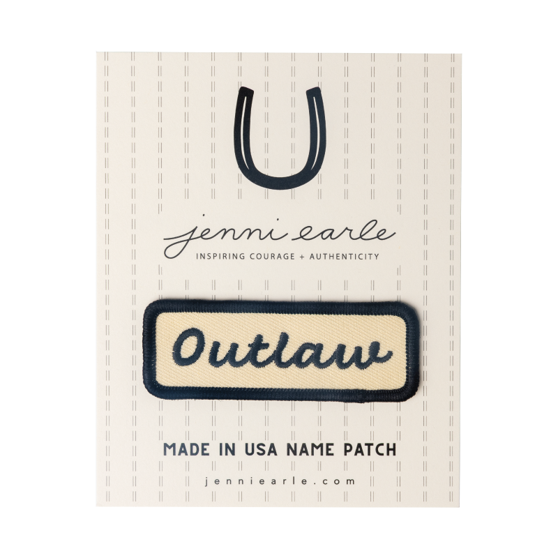 "outlaw" Vintage Inspired Iron On Name Patch