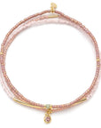 Tonal Chromacolor Miyuki Bracelet Trio - Blush/Gold