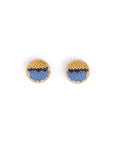 Beaded Handwoven Sweet Tart Stud Earrings (Pink)