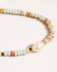 Swank Non-Tarnish Boho Beaded Pearl Necklace