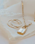 Newport Gold Filled Lock Necklace
