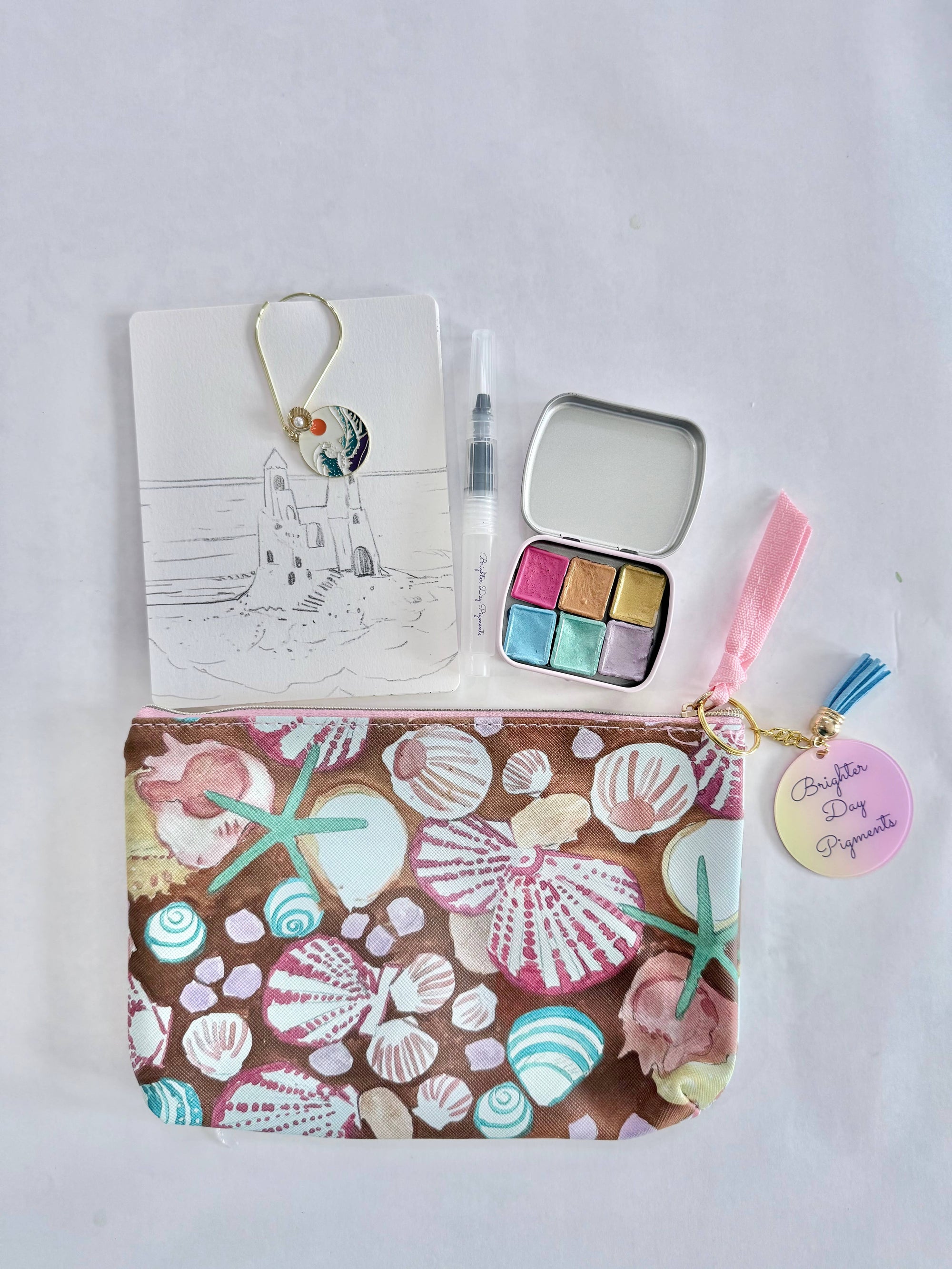 Shimmery Colors-Handmade Watercolor Postcard Painting Kit- Nancy Andruk Olson