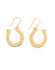 Madison Horseshoe Dangle Earrings Brass Wholesale