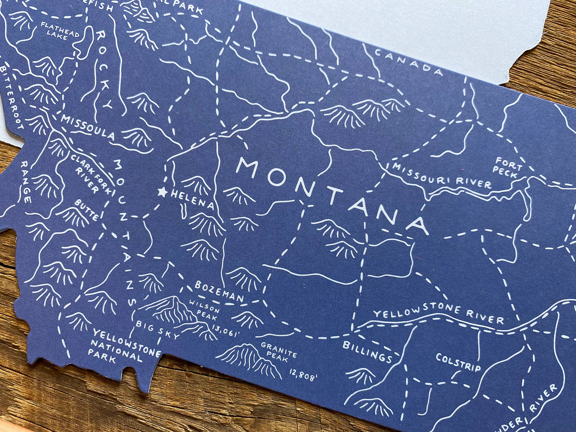 Montana Map Postcard