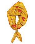 Silk Scarf - “Buck Up Buckaroo” - Square Neck & Hair Scarf