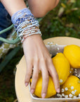Stone Wrap Bracelet/Necklace - Agalmatolite/Silver/Gold
