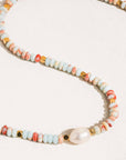 Swank Non-Tarnish Boho Beaded Pearl Necklace