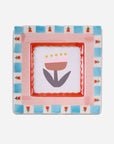 Hand-painted Ceramic Photo Frame, Red Flowers