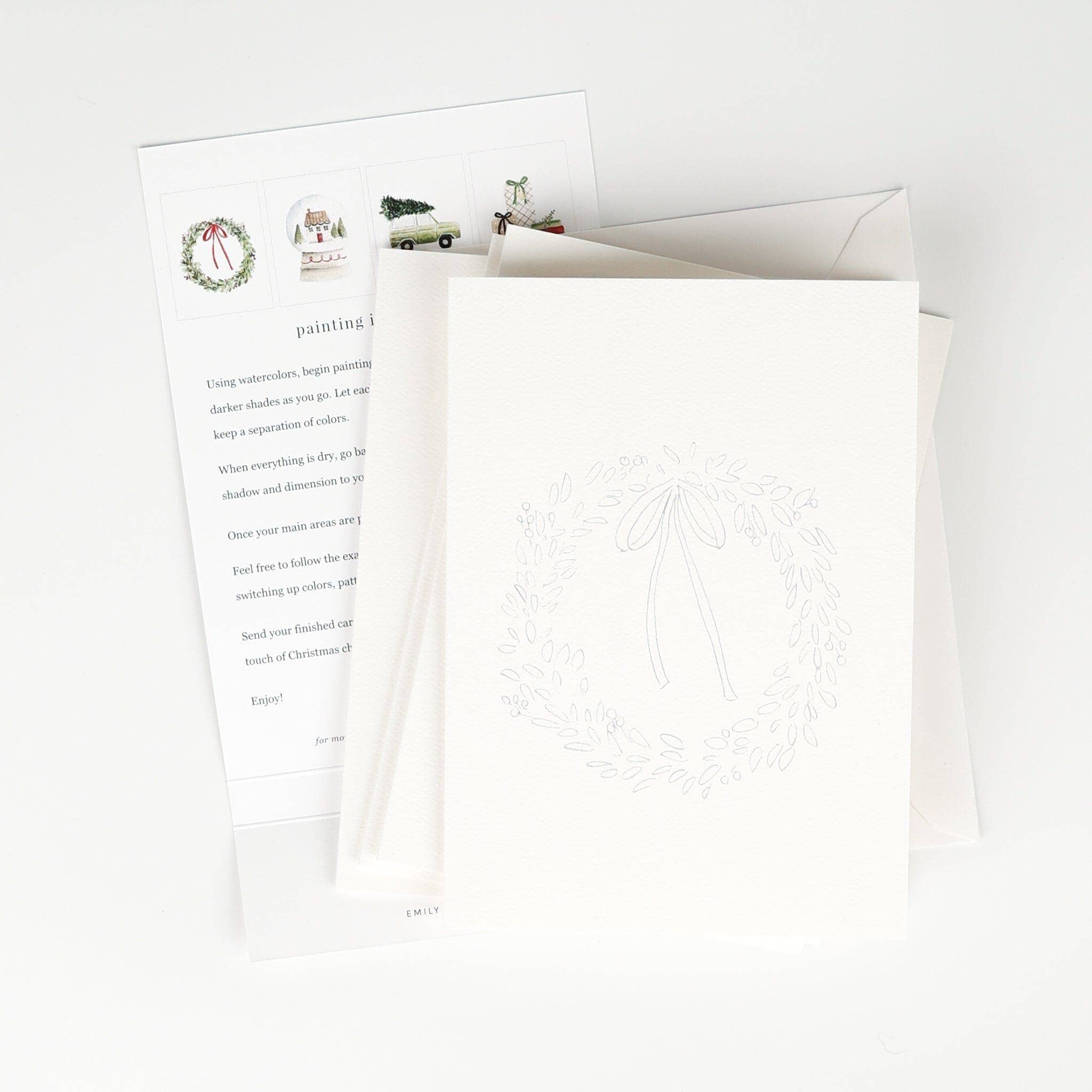 Christmas Cheer Paintable Notecard