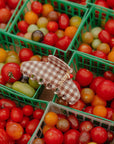BROWN GINGHAM TOMATO CHARM CLAW