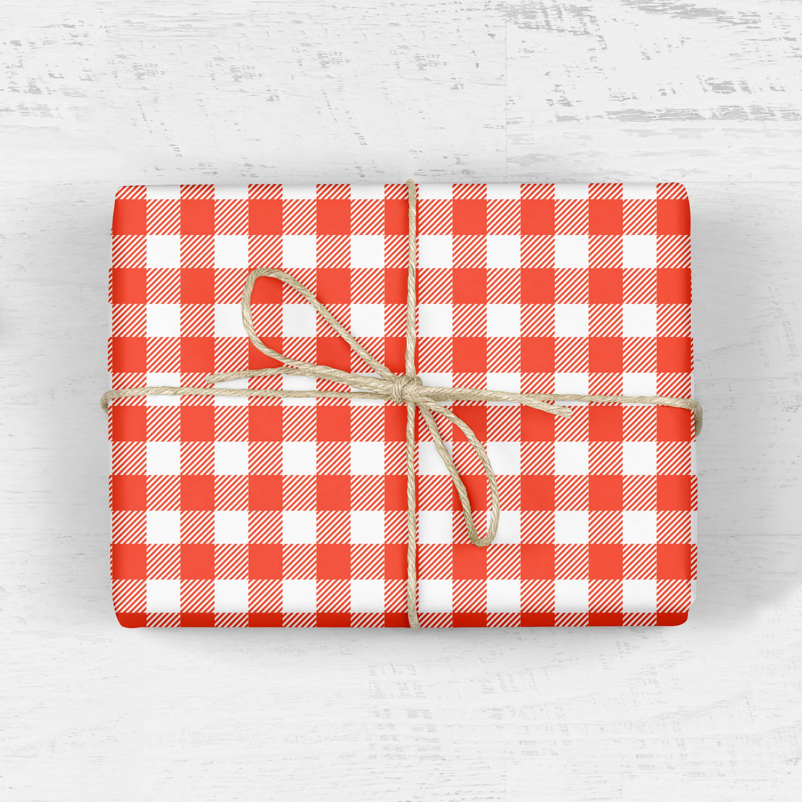 BUFFALO PLAID Gift Wrap  - Roll of 3 Sheets