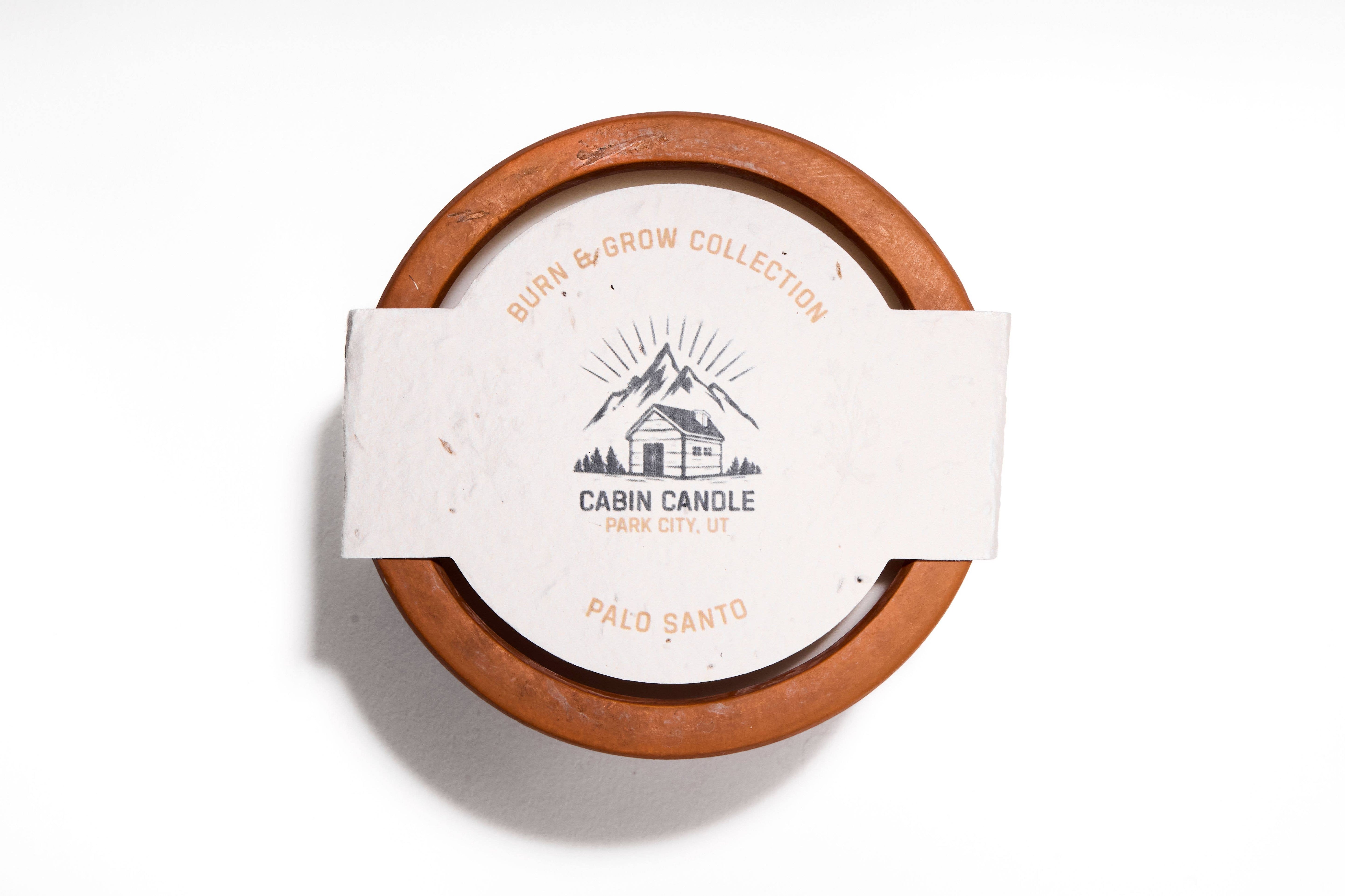 12 oz Plant Pot Scented Candle, Terra cotta pot, Seed Label