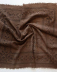 Limited chocolate Classic Print Plant Dyed Bandana-brown ink