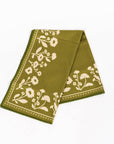 Floral Silhouette Tea Towel - Olive