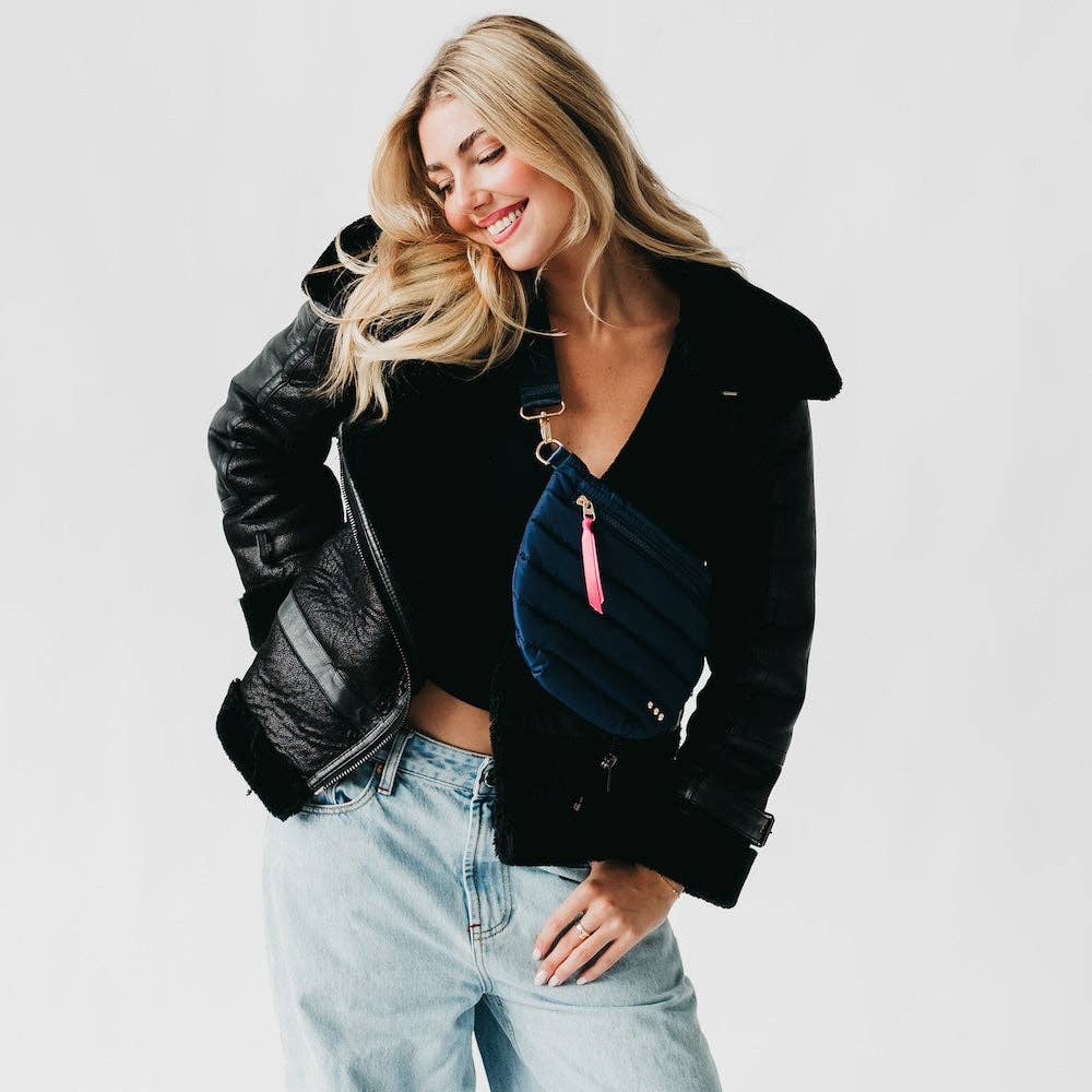 Jolie Puffer Black Bum Bag
