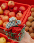BLUE GINGHAM STRAWBERRY CHARM CLAW