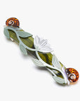 Brocéliande French Barrette With Lotus Flowers and Snails
