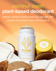 Plant & Probiotic Deodorant- Coconut Coast Scent