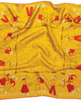 Silk Scarf - “Buck Up Buckaroo” - Square Neck & Hair Scarf