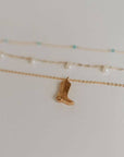 Dolly Boot Necklace: Gold