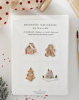 Gingerbread paintable notecards