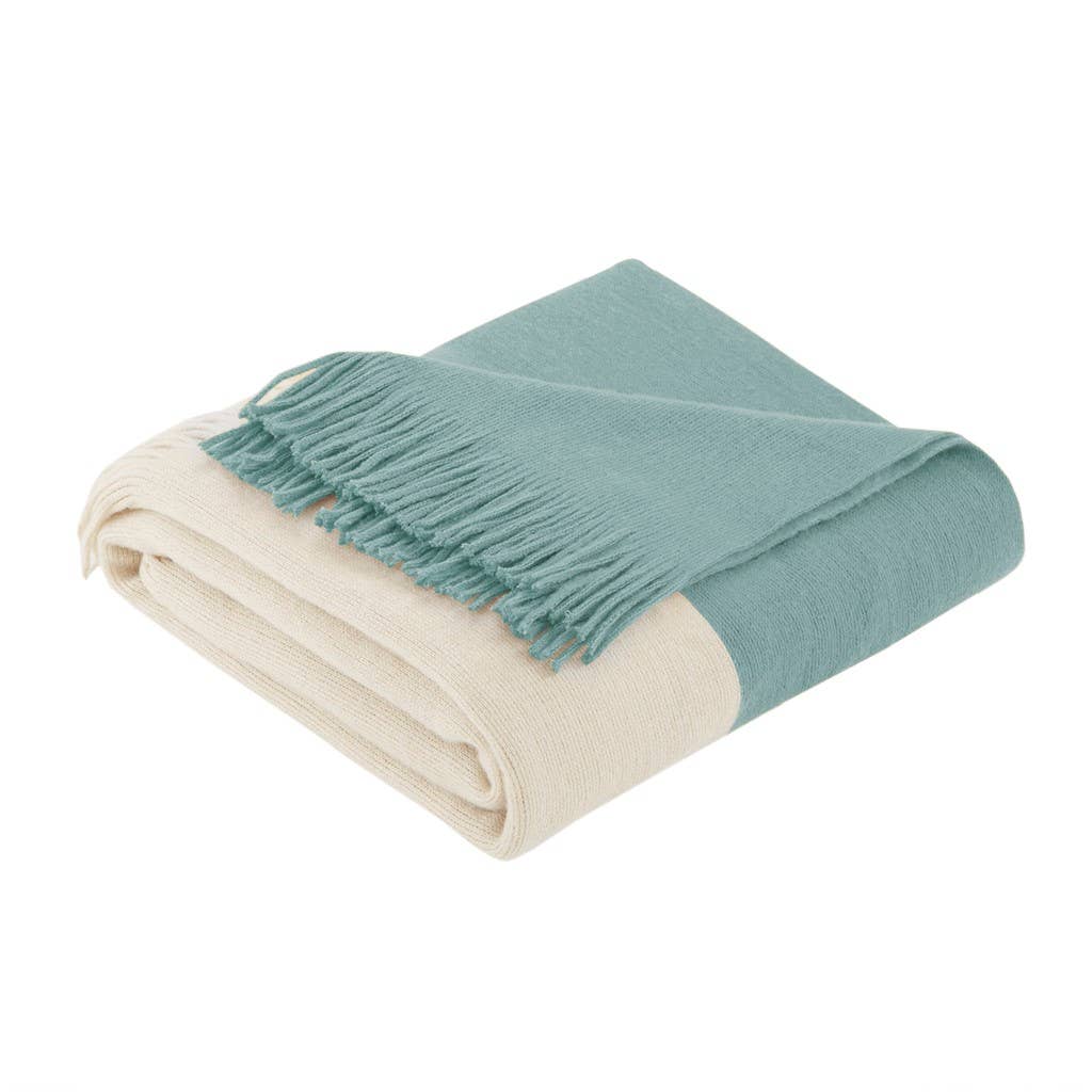 Cashmere-Like 50x60&quot; Fringed Throw Blanket: Yellow