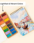 Spring Pans Set - 16 Watercolors | Ecofriendly | Lightfast