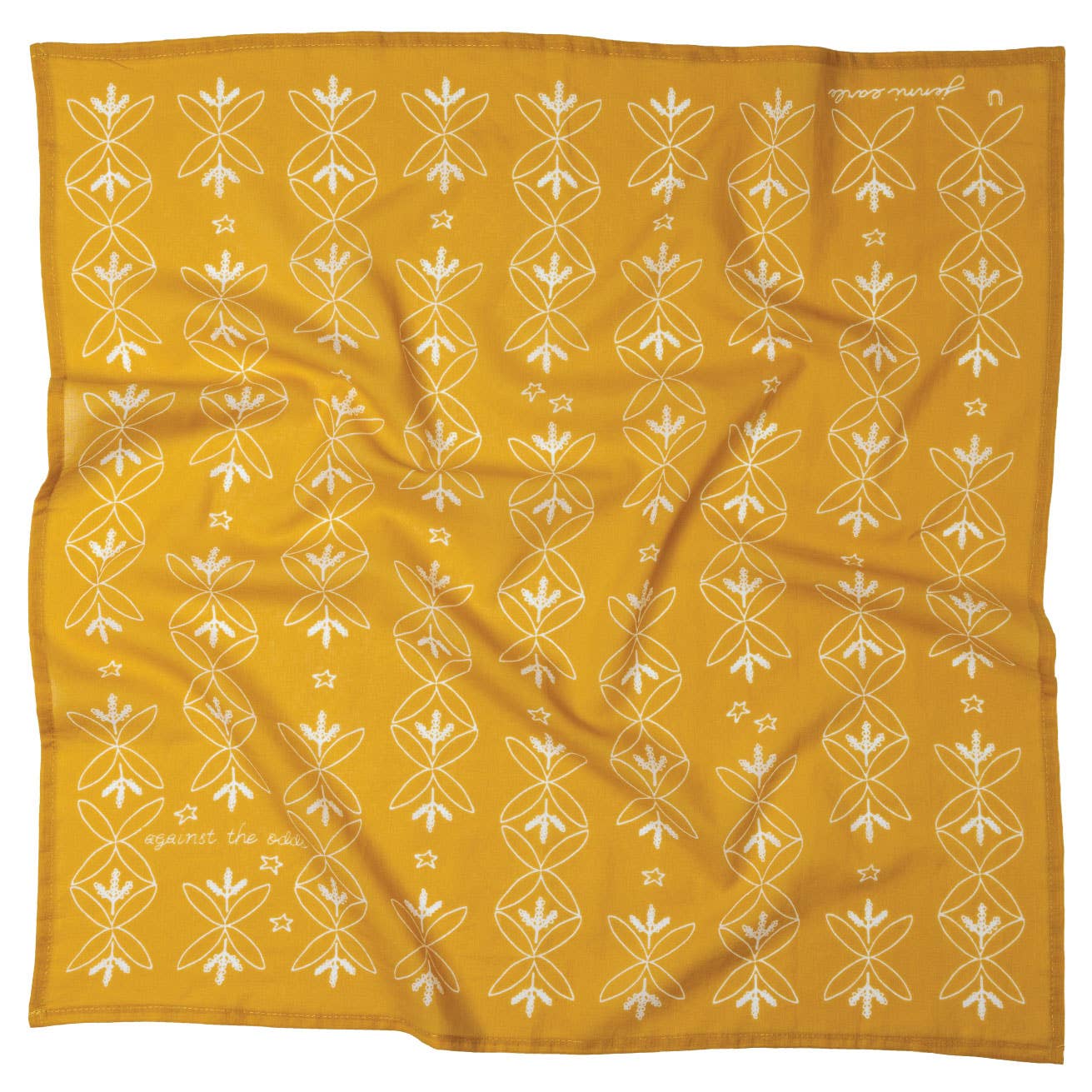 Cotton Voile Bandana “Against the Odds" - saffron - Scarf