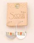 Good Karma Miyuki Crescent Hoop - Mist/Salmon/Silver
